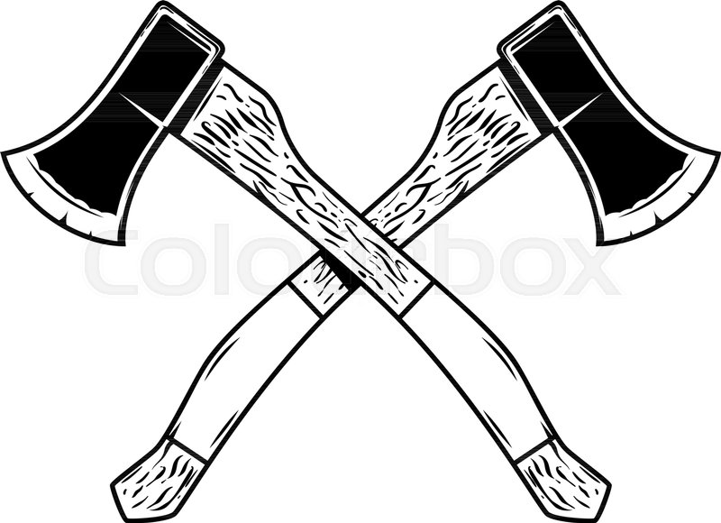 Crossed Axes Isolated On White Stock Vector Colourbox 800x580 Crossed Axes Isolated On White Stock Vector Colourbox