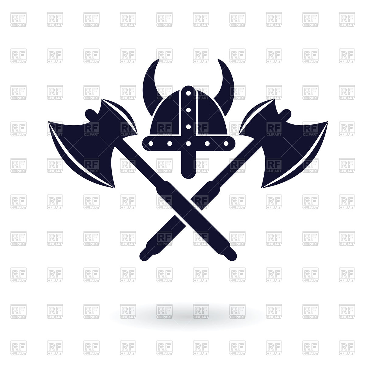 Viking Helmet With Crossed Axes Vector Image Of Icons And Emblems 1200x1200 Viking Helmet With Crossed Axes Vector Image Of Icons And Emblems