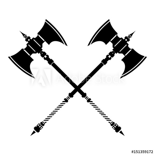Crossed Axes Icon Vector Illustration Of An Ancient Crossed Axe 500x500 Crossed Axes Icon Vector Illustration Of An Ancient Crossed Axe