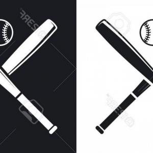 300x300 Crossed Baseball Bats And Ball Vector Catchsplace