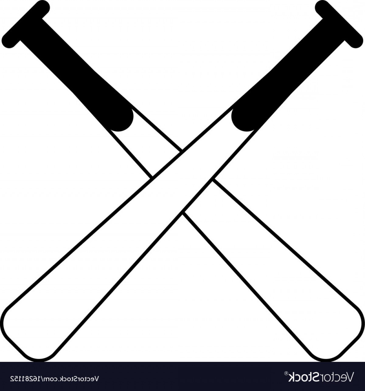 Crossed Baseball Bats Vector At Collection Of Crossed Baseball Bats Vector 