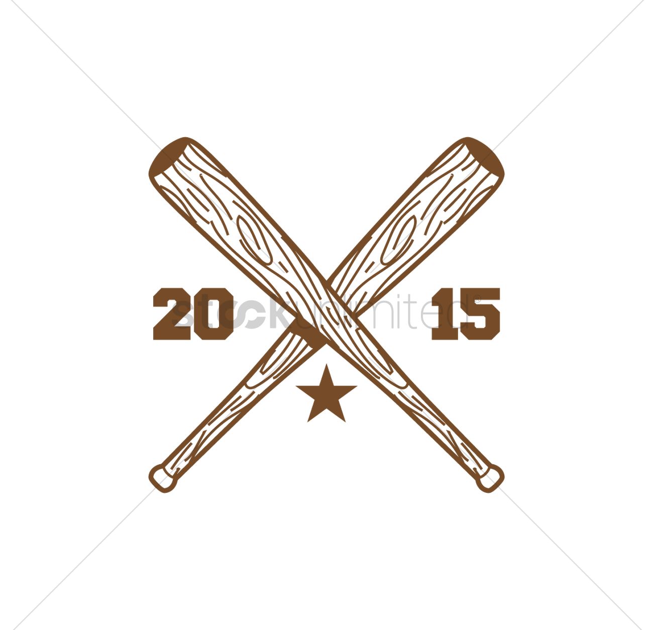 Crossed Baseball Bats Vector At Collection Of Crossed Baseball Bats Vector 