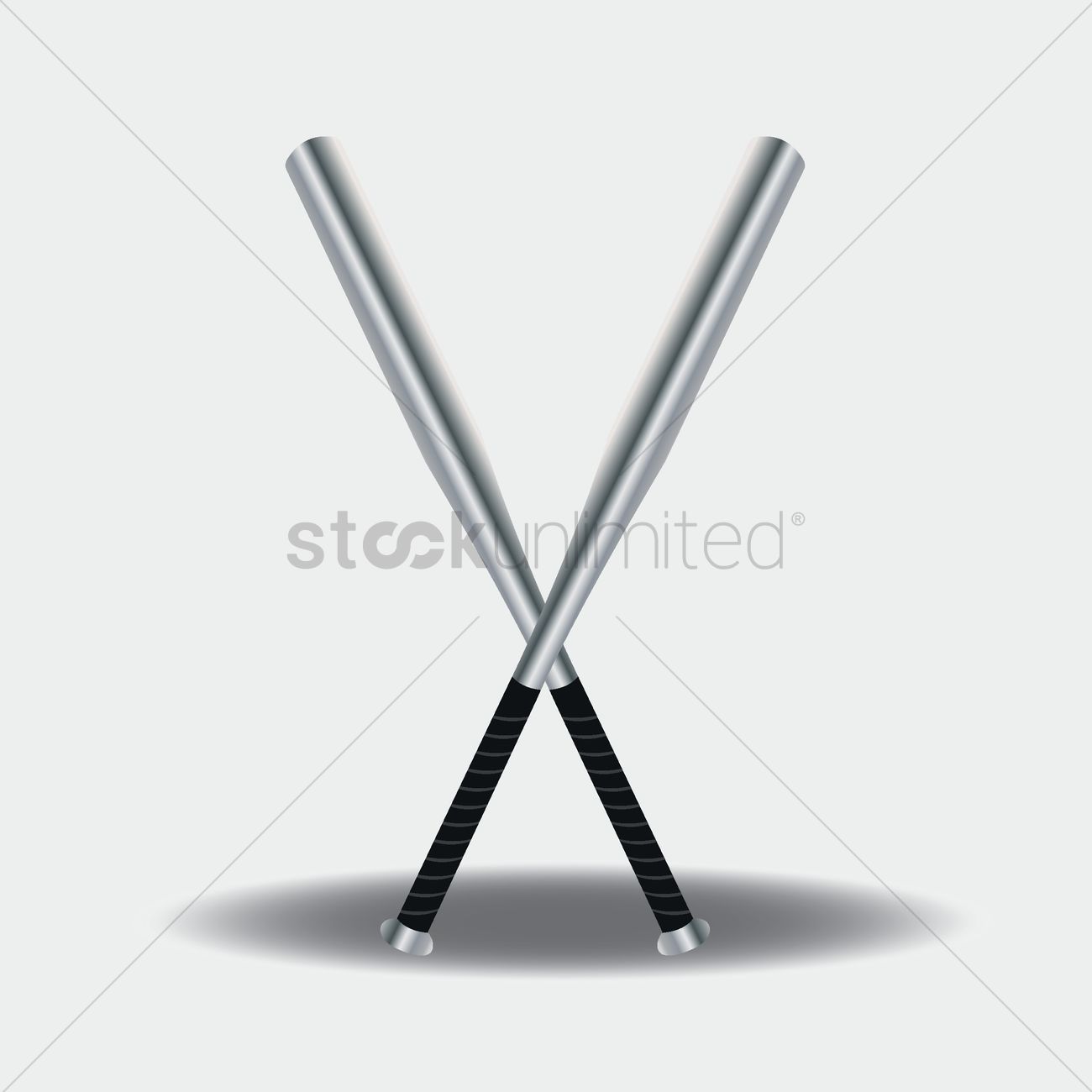 1300x1300 Crossed Baseball Bats Vector Image