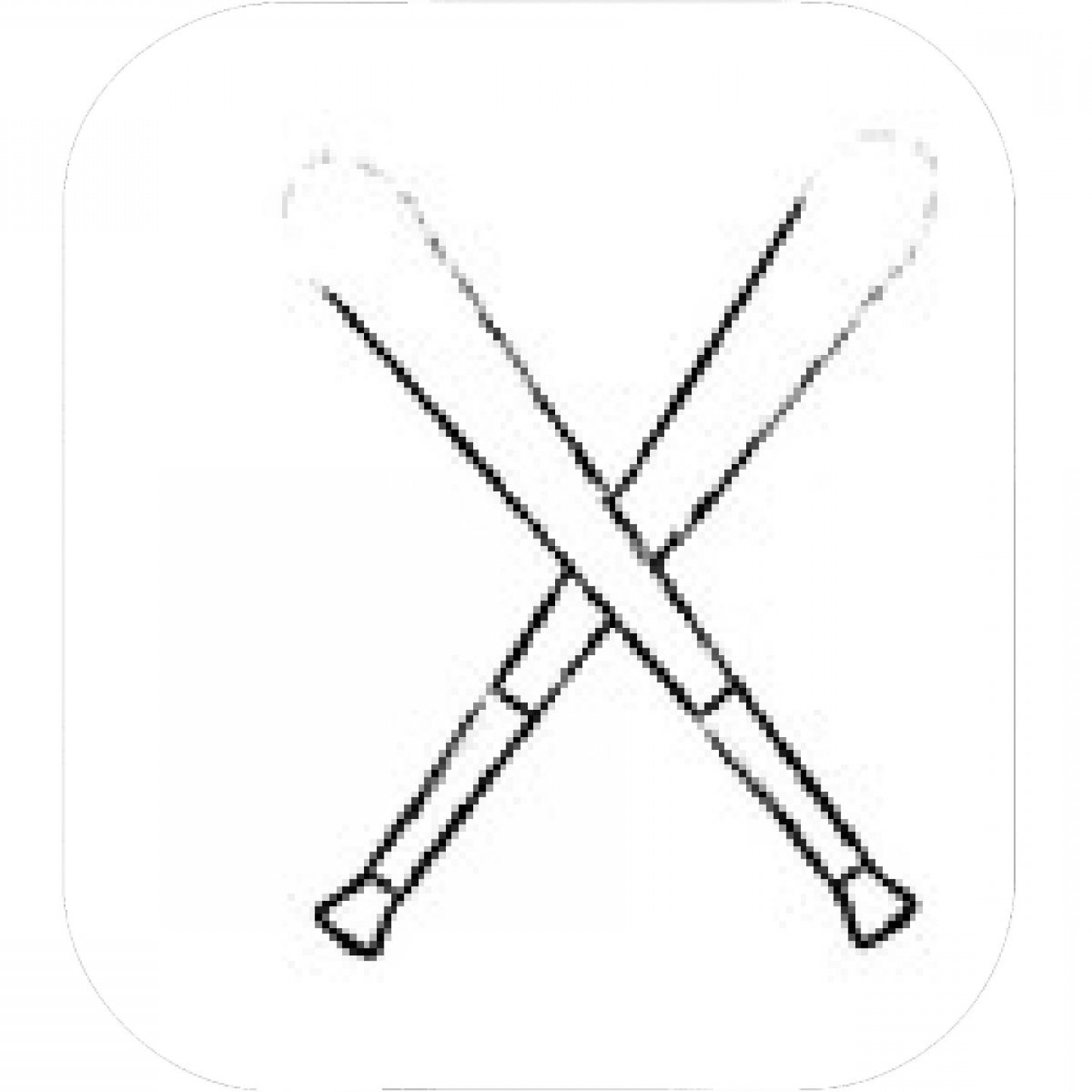 1440x1440 Baseball Bat Isolated Icon Vector Illustration Design Handandbeak