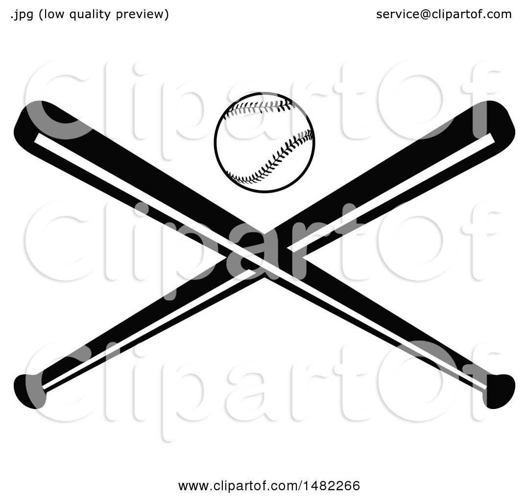 Clipart Of A Baseball Above Crossed Bats 1080x1024 Clipart Of A Baseball Above Crossed Bats