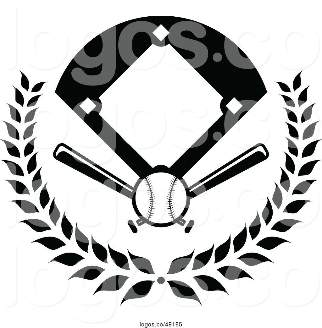 Logo Of Black And White Baseball Diamond Field With A Ball 1024x1044 Logo Of Black And White Baseball Diamond Field With A Ball