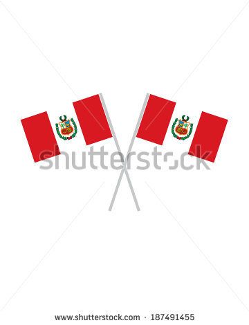 360x470 Crossed Peru Flags