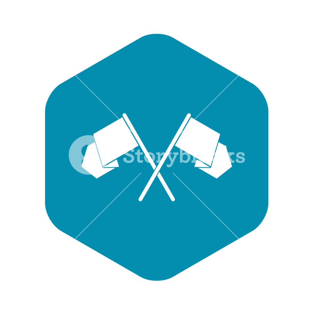 1000x1000 Crossed Flags Icon Simple Illustration Of Crossed Flags Vector