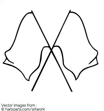 335x355 Download Two Crossed Racing Flags