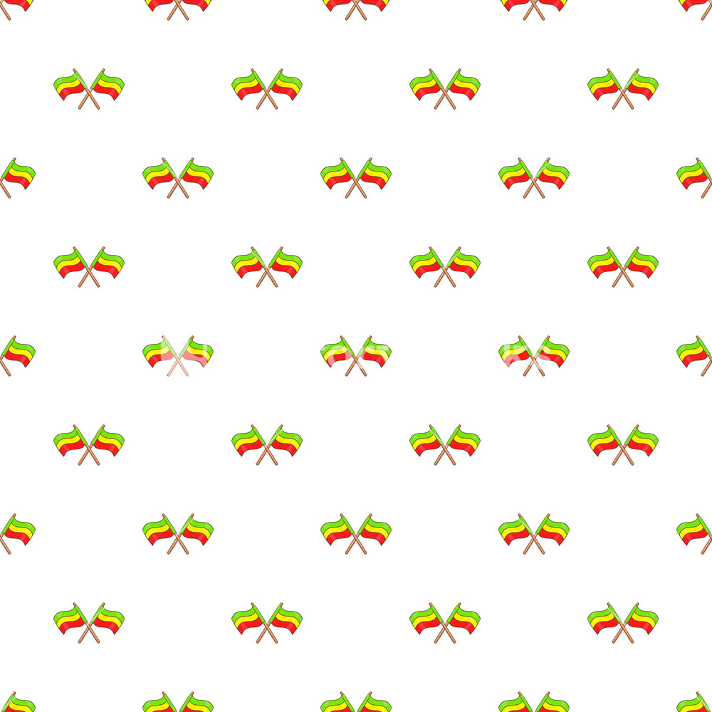 1000x1000 Rastafarian Crossed Flags Pattern Cartoon Illustration