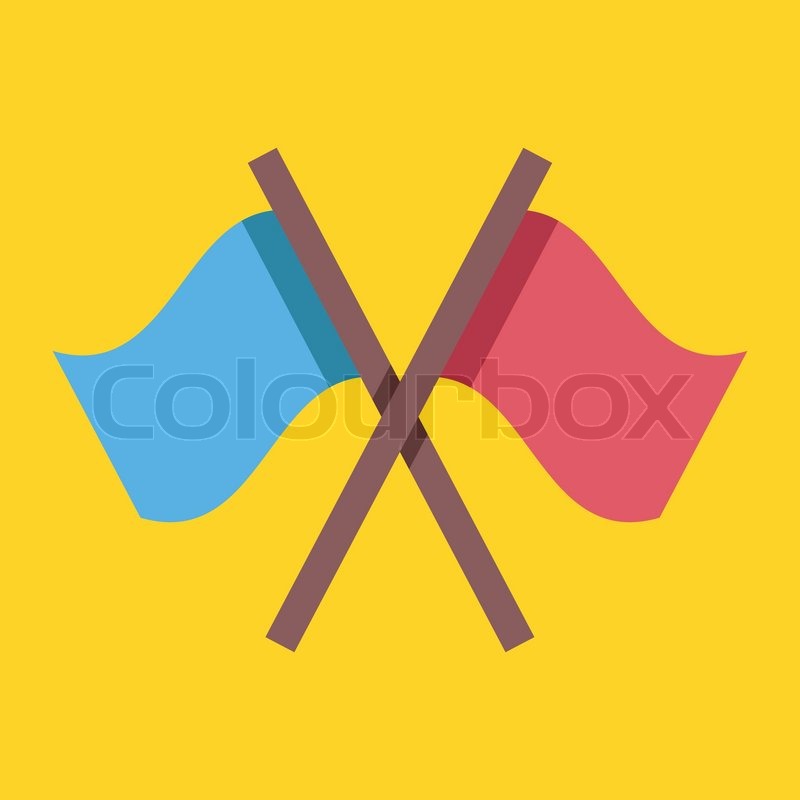 800x800 Vector Crossed Flags Icon Stock Vector Colourbox