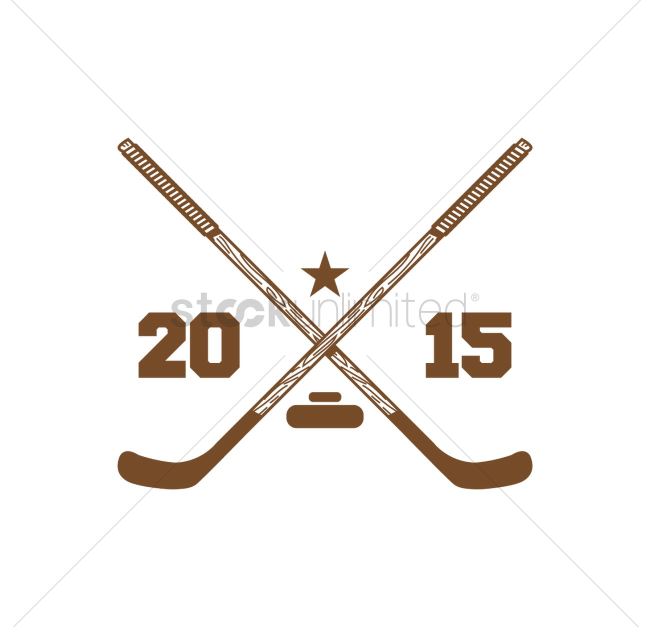 1300x1254 Crossed Ice Hockey Sticks Vector Image