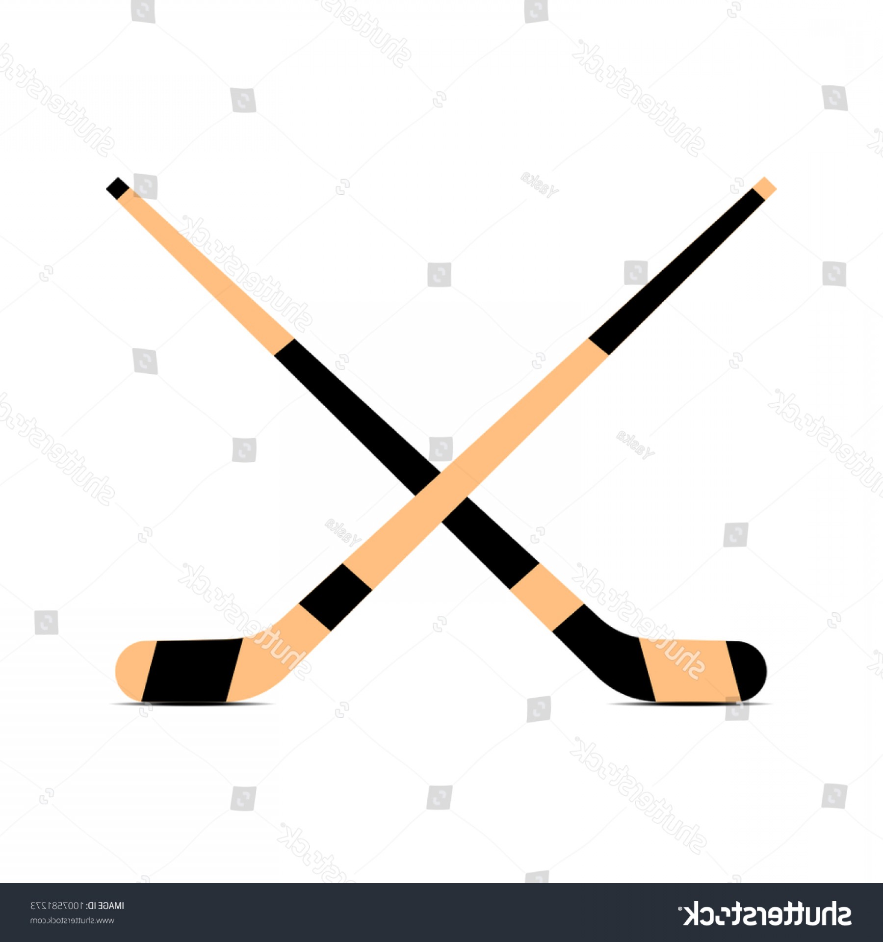 Crossed Hockey Sticks Vector at Vectorified.com | Collection of Crossed ...