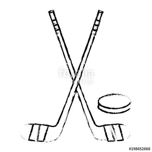 Crossed Hockey Sticks Vector At Vectorified.com | Collection Of Crossed ...