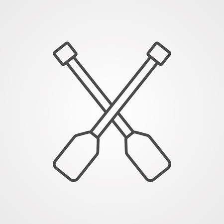 450x450 Crossed Canoe Paddles Vector Icon Filled Flat Sign For Mobile