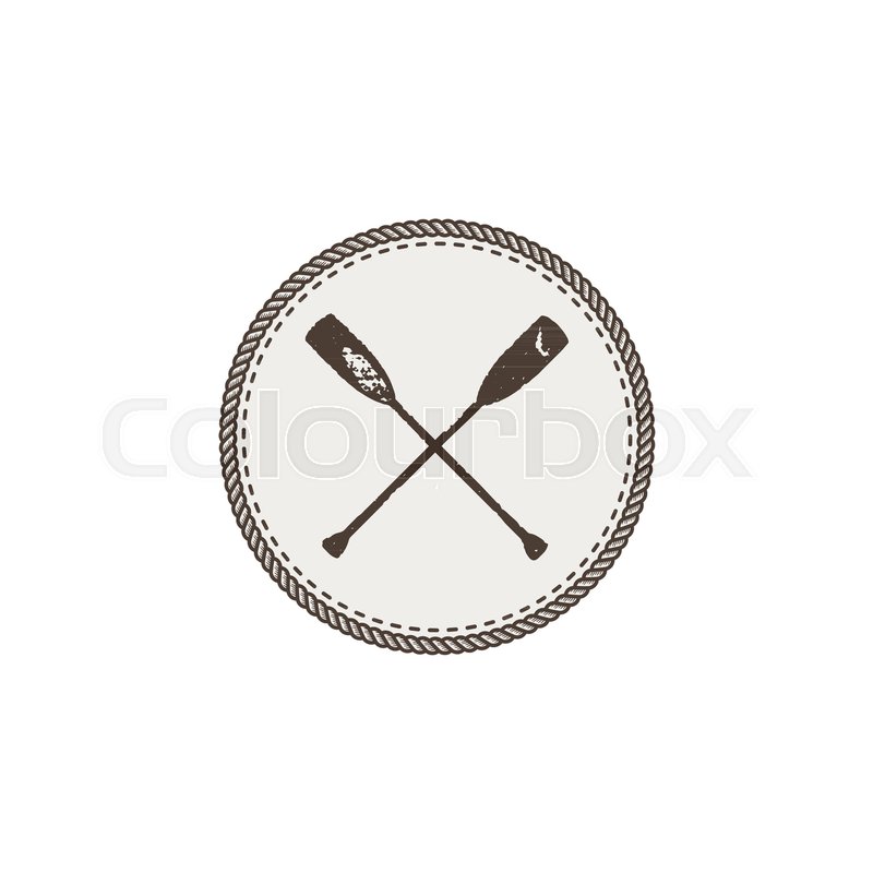 800x800 Crossed Paddles Icon Patch And Stock Vector Colourbox