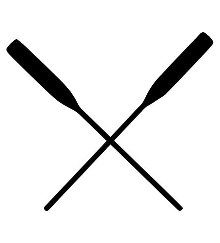 445x490 Crossed Raft Oars Paddles Vector