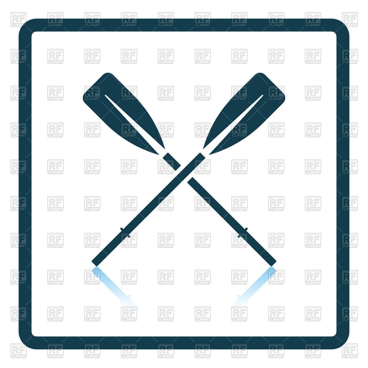 1200x1200 Icon Of Two Crossed Oars