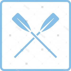 300x300 Photostock Vector Icon Of Boat Oars White Background With Shadow