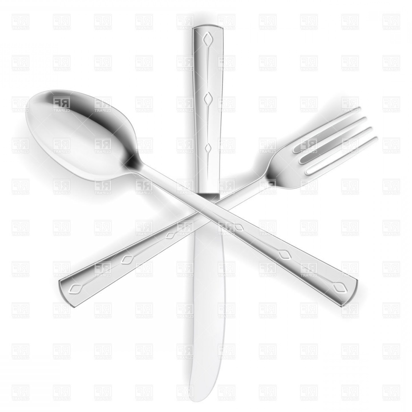 1440x1440 Crossed Fork Spoon And Knife Vector Clipart Newwaysys