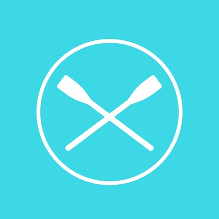 450x450 Crossed Oars Vector Icon Filled Flat Sign For Mobile Concept