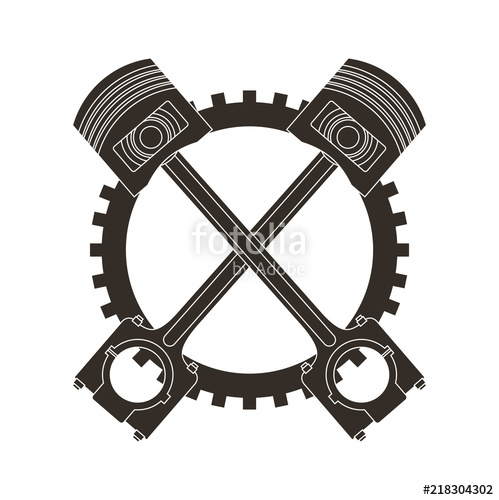 Crossed Pistons Vector at Vectorified.com | Collection of Crossed ...