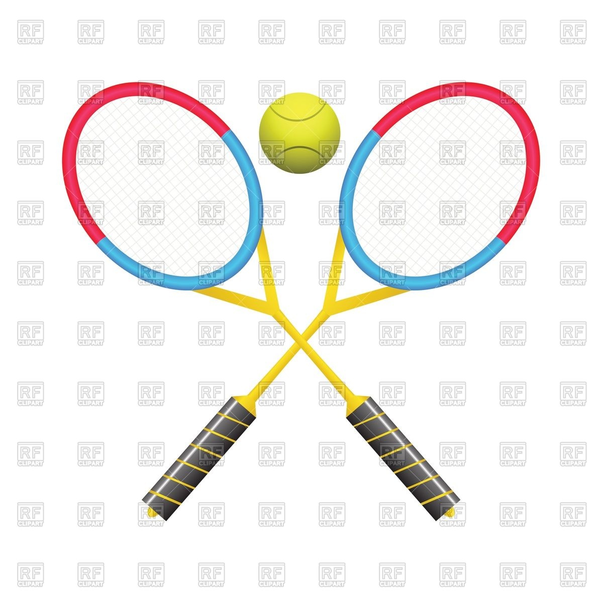 Crossed Tennis Rackets Vector At Vectorified Com Collection Of