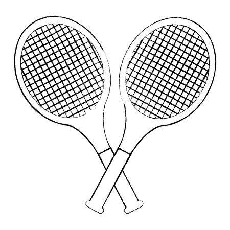 Crossed Tennis Rackets Vector at Vectorified.com | Collection of ...