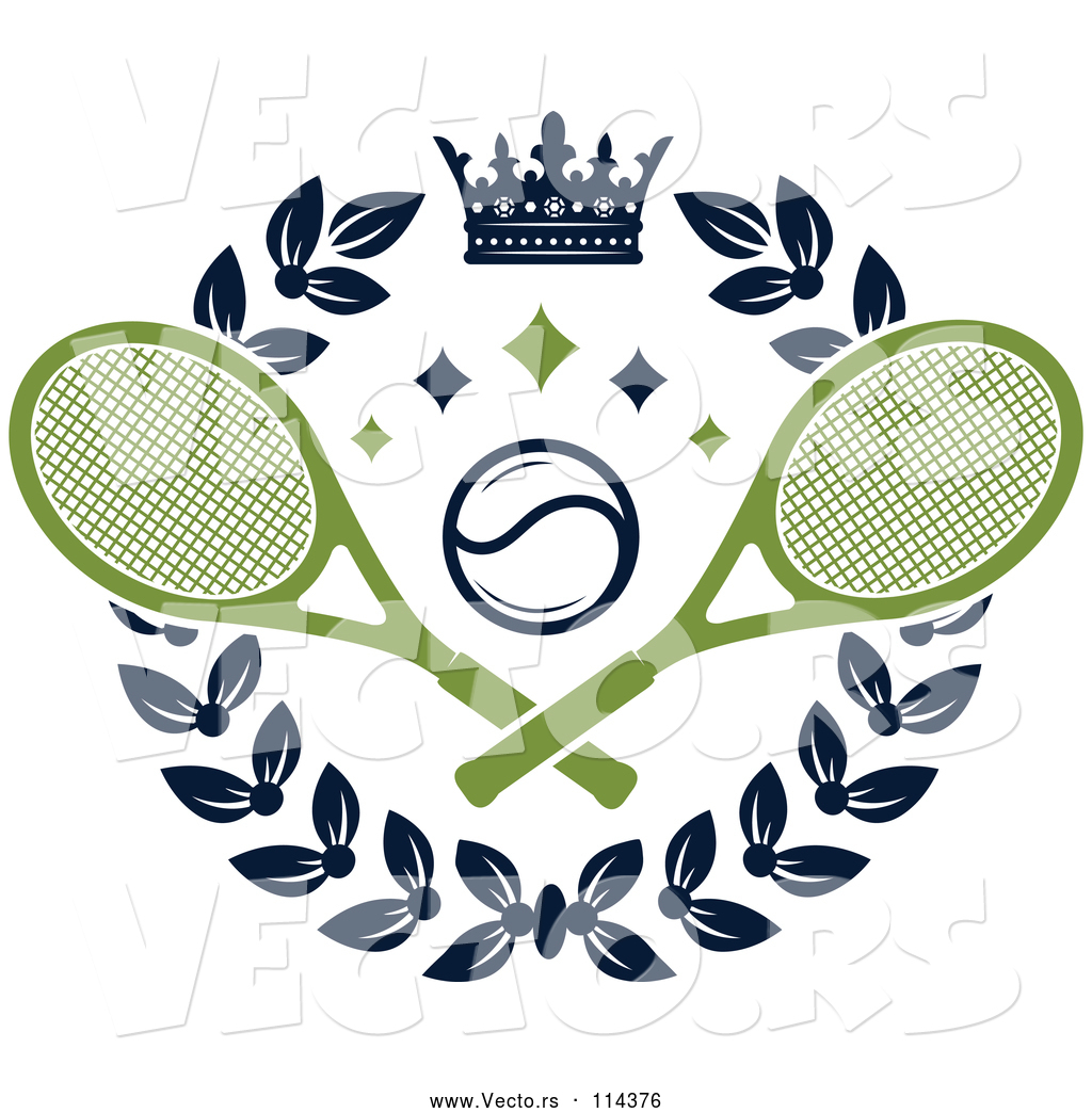 Crossed Tennis Rackets Vector at Vectorified.com | Collection of