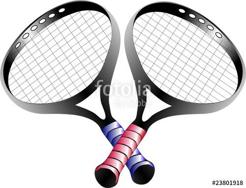500x381 Crossed Tennis Rackets Stock Image And Royalty Free Vector