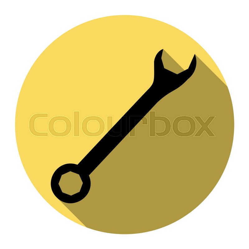 800x800 Crossed Wrenches Sign Vector Flat Stock Vector Colourbox