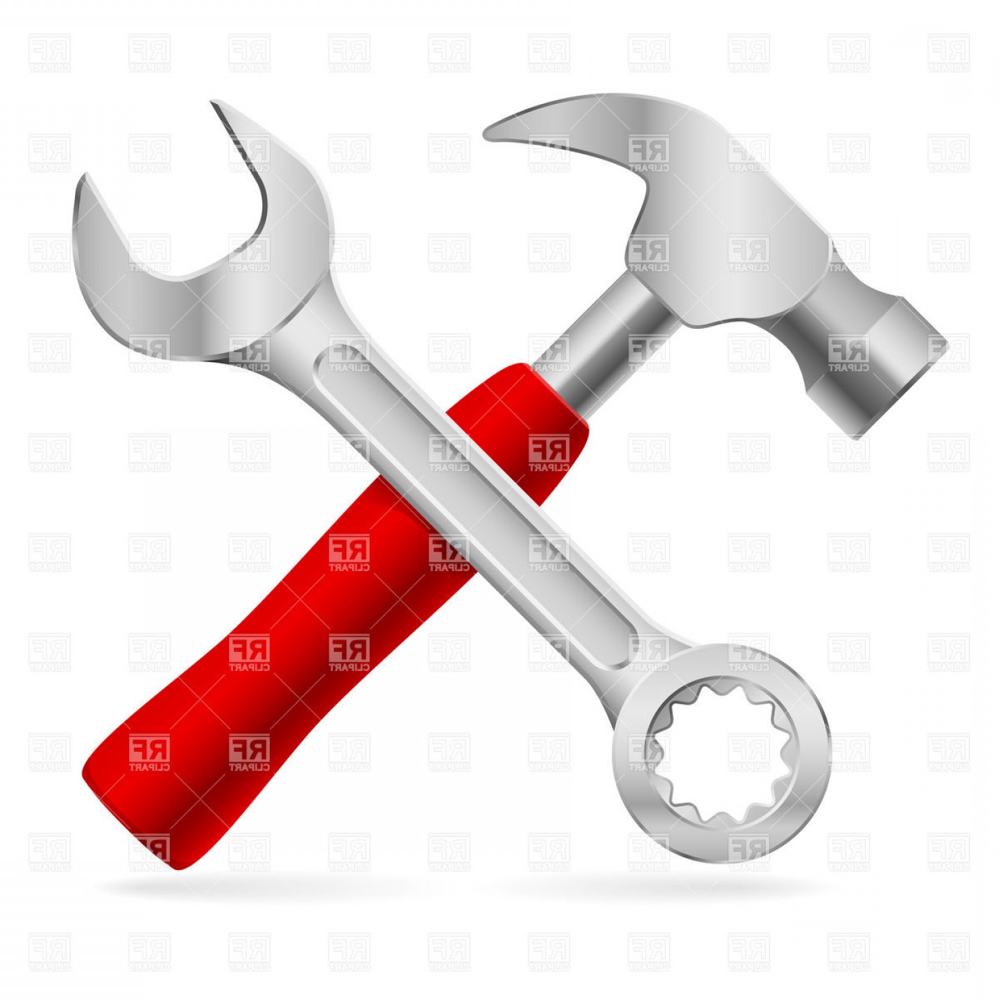 1440x1440 Crossed Hammer And Nut Wrench Vector Clipart Newwaysys