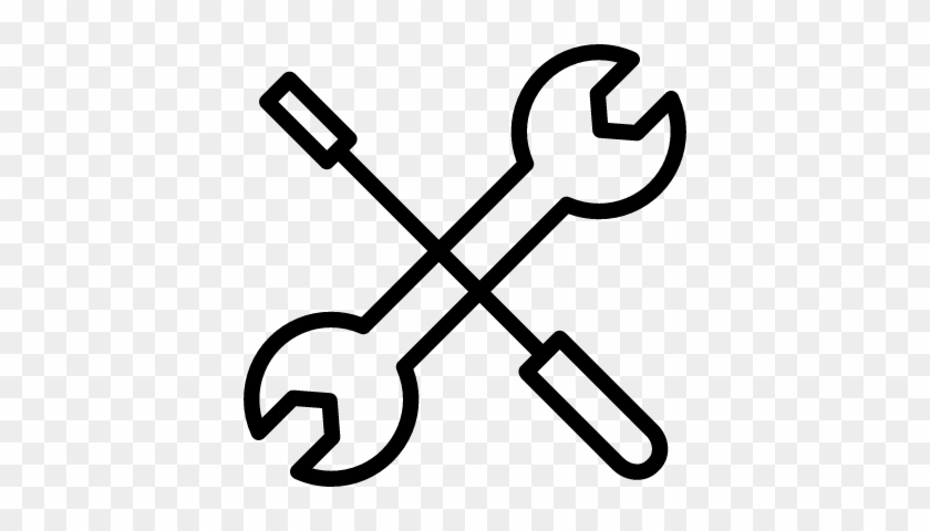 840x480 Crossed Wrench And Screwdriver Vector