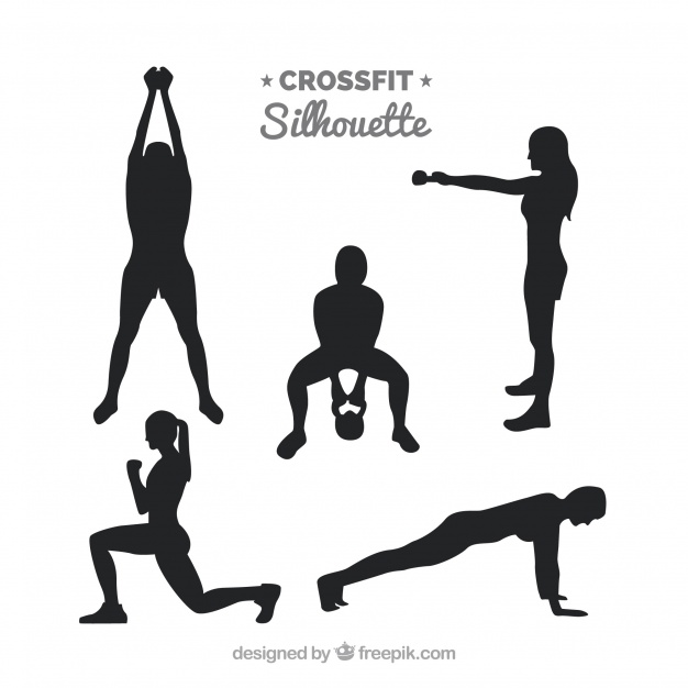 626x626 Fitness Silhouettes Collection Vector Free Download