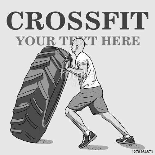 500x500 Crossfit Concept Vector Silhouettes Of People Doing Fitness