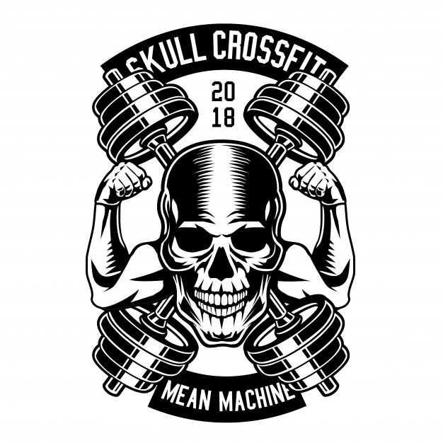 626x626 Skull Crossfit Vector Premium Download