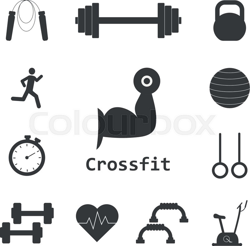 800x787 Vector Set Of Crossfit Icons Sport, Stock Vector Colourbox