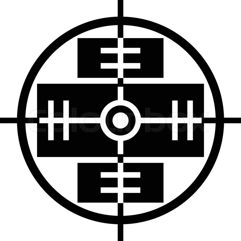 800x798 Crosshair Icon Simple Illustration Of Stock Vector Colourbox