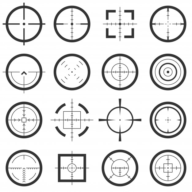 626x626 Crosshairs Vector Icons Vector Premium Download