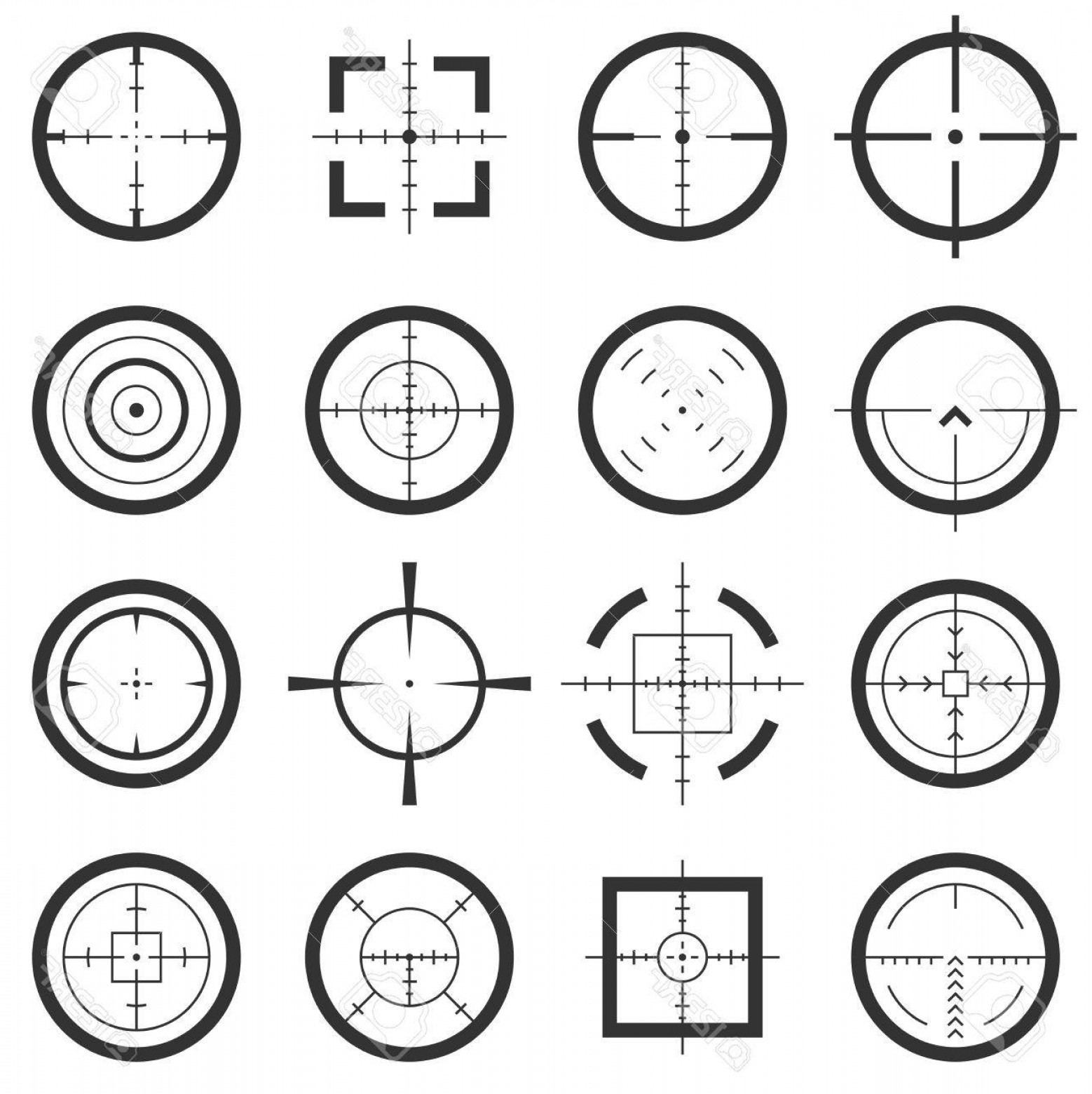 Crosshair Vector at Vectorified.com | Collection of Crosshair Vector ...