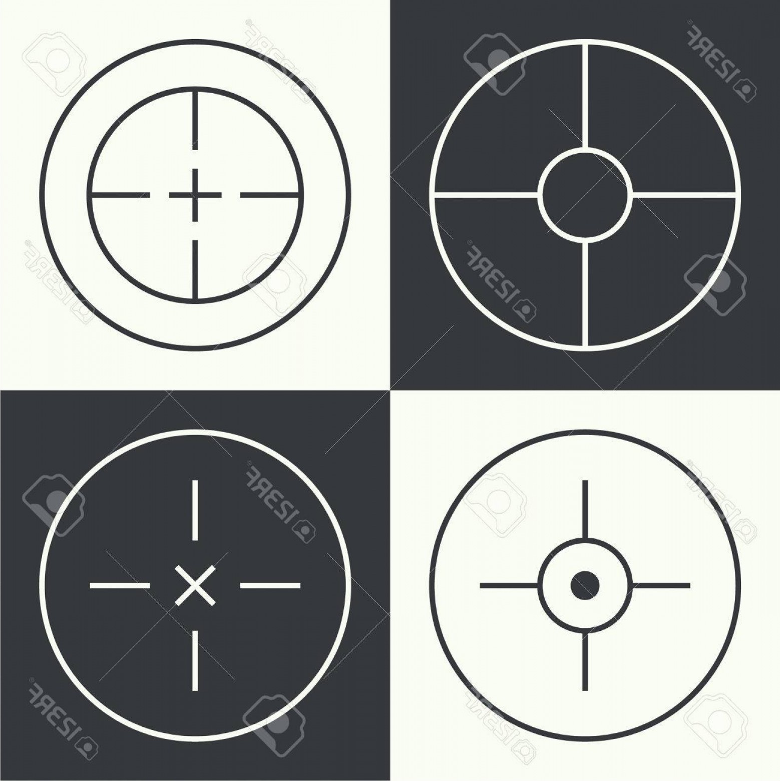 1558x1560 Photostock Vector Set Of Different Types Of Crosshair Vector Icon
