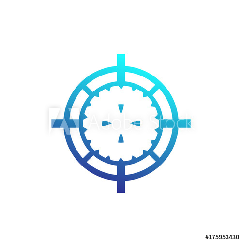 500x500 Crosshair Vector On White