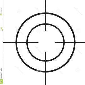300x300 Crosshair Thin Vector Crosshair Thin Reticle Shooting Vector Image