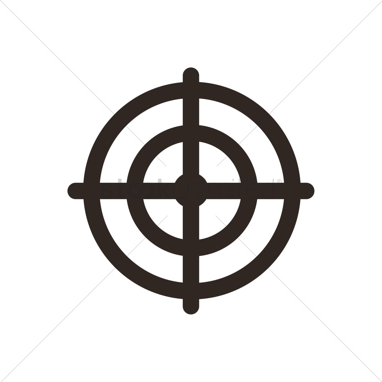 1300x1300 Crosshair Vector Image