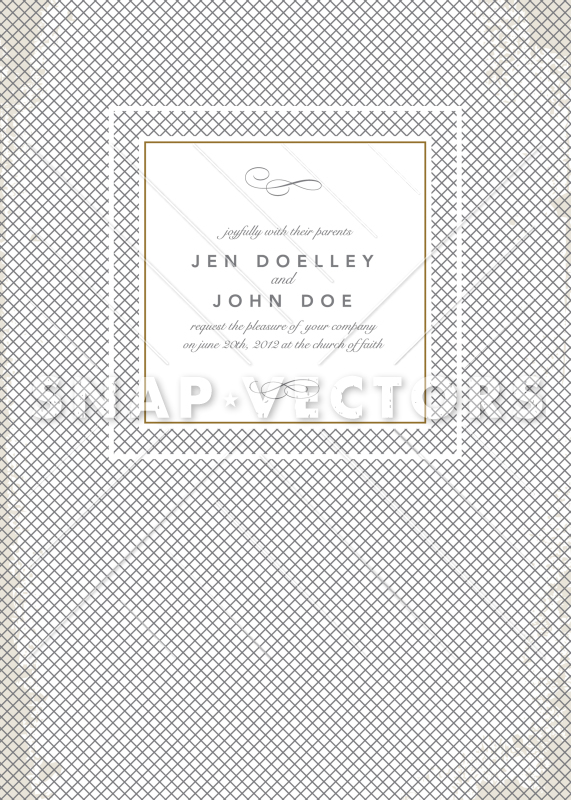 Vector Cross Hatch Pattern And Distressed Wedding Invite 571x800 Vector Cross Hatch Pattern And Distressed Wedding Invite