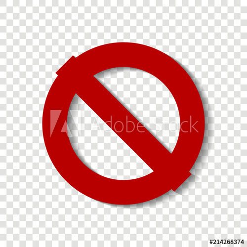 500x500 Stop Vector Icon The Crossed Out Circle Red Stop Sign Warning