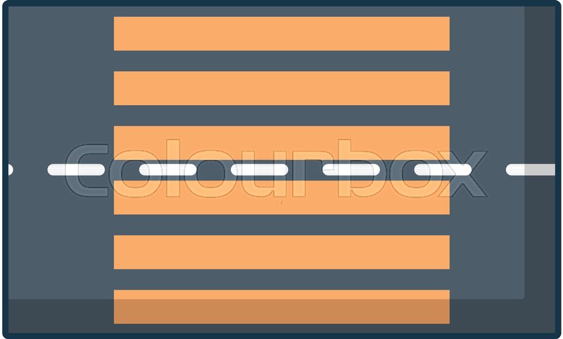 800x481 Crosswalk Icon Cartoon Illustration Stock Vector Colourbox