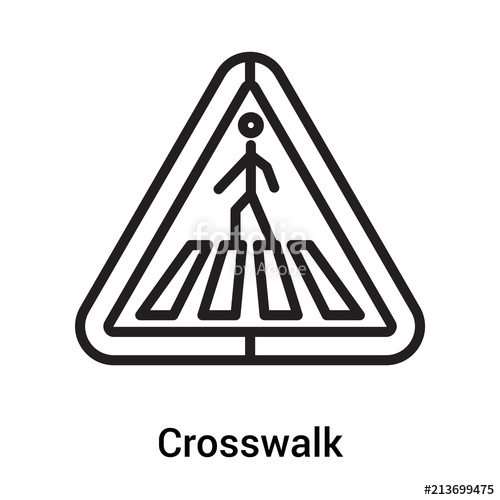 500x500 Crosswalk Signal Of Triangular Shape Icon Vector Sign And Symbol
