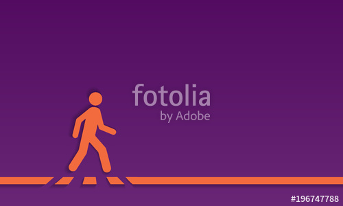 500x300 Pedestrian Crossing Line Crosswalk, Vector Stock Image