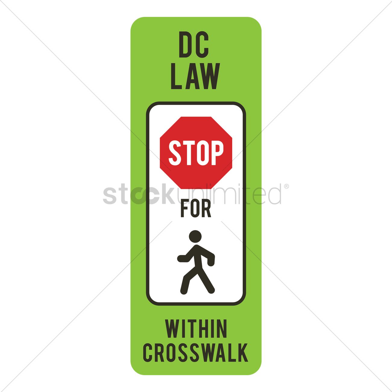 1300x1300 Stop For Pedestrians Within Crosswalk Vector Image